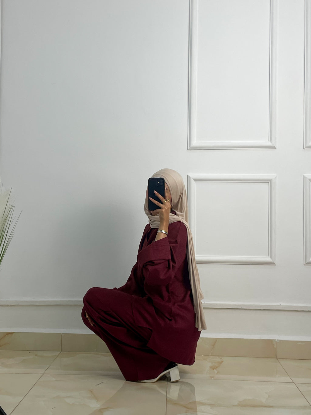 Linen Set Burgundy