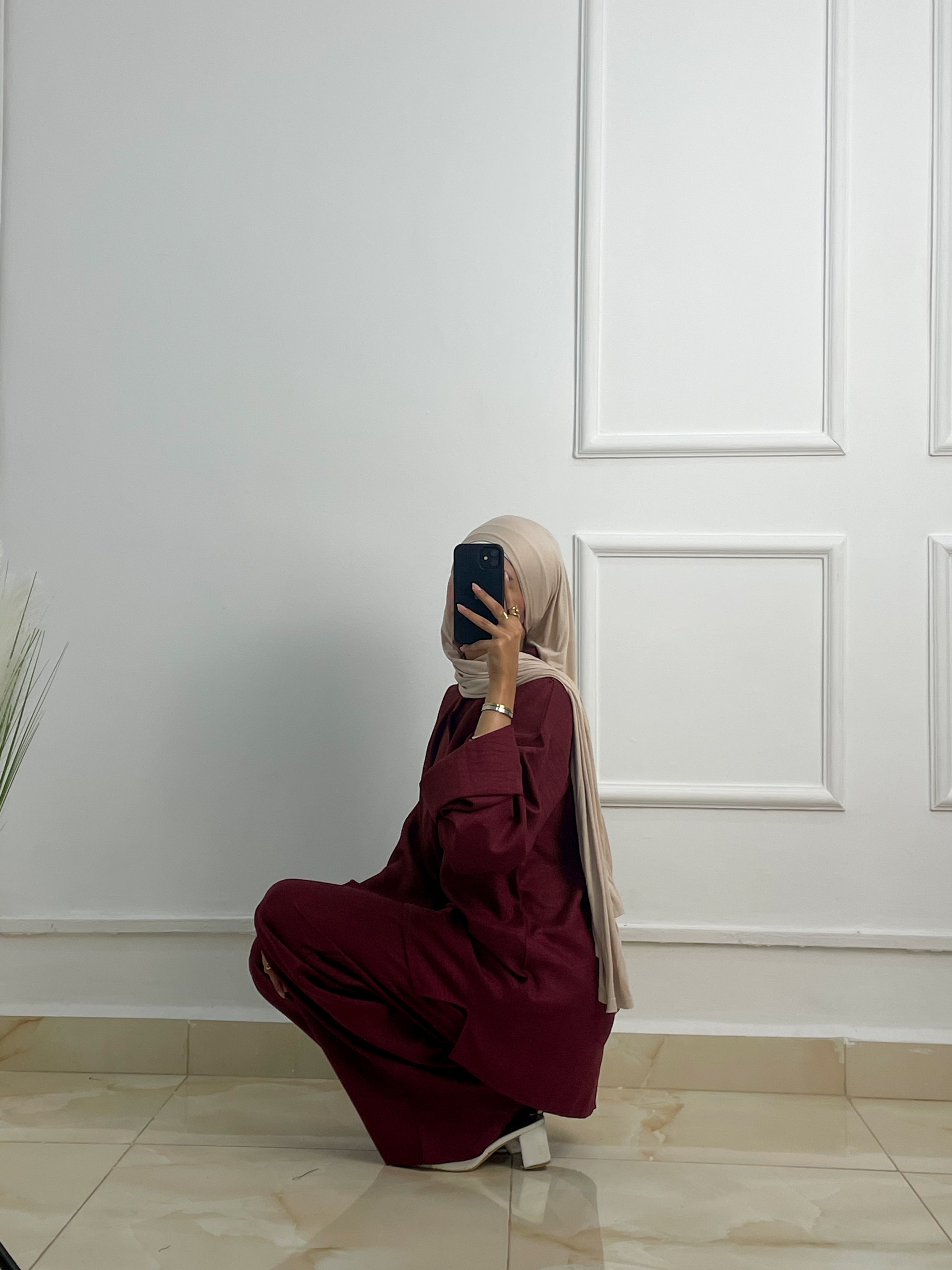 Linen Set Burgundy